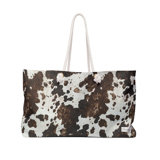 Cow Hide Weekender Bag