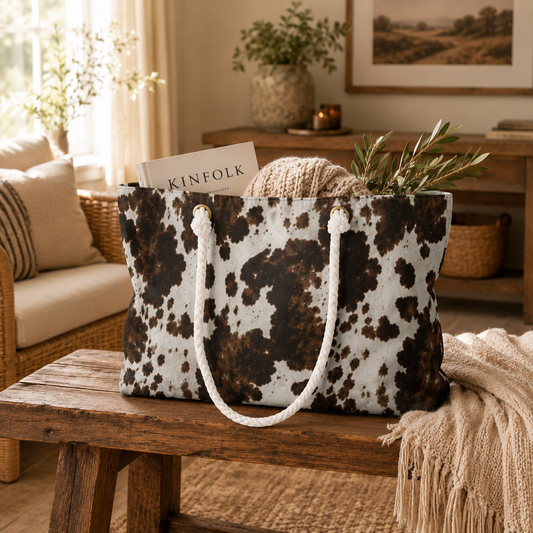 Cow Hide Weekender Bag