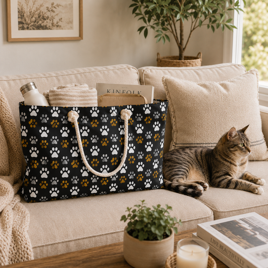 Kitty Print Weekender Bag