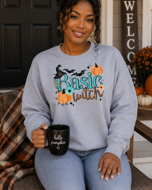 Basic Witch Halloween Graphic Sweatshirt