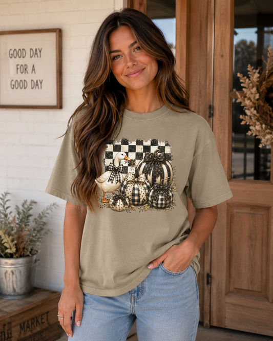 Duck Checkers Graphic T Shirt