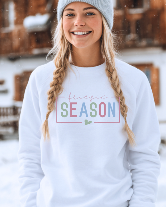 Freezin Season Graphic Crewneck Sweatshirt