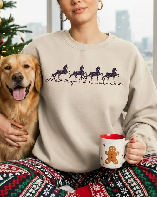 Merry Christmas Saddlebreds Graphic Sweatshirt