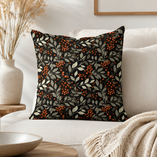 Fall Berry Botanical Pillow Cover
