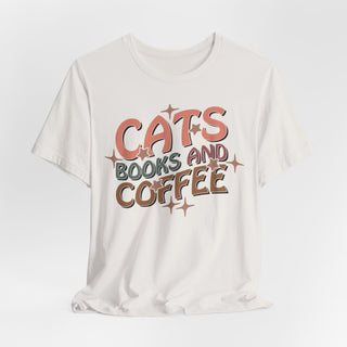 Cats, Books, Coffee Jersey T Shirt
