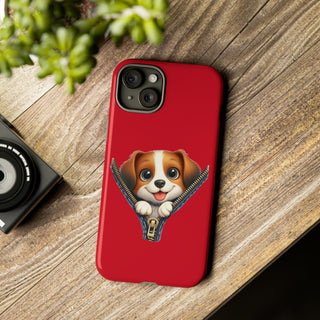 iPhone Tough Cases - Dog Zipper