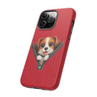 iPhone Tough Cases - Dog Zipper