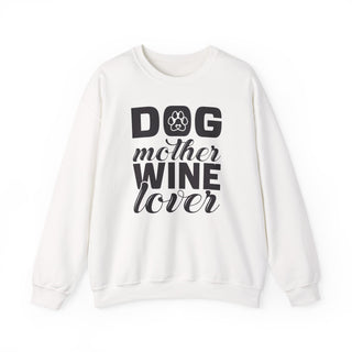 Dog Mother Wine Lover Graphic Sweatshirt