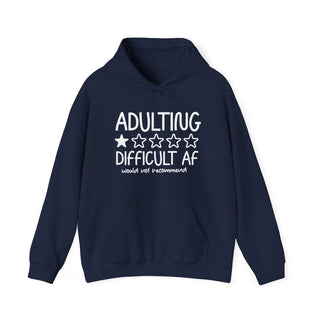 Adulting AF Graphic Hooded Sweatshirt