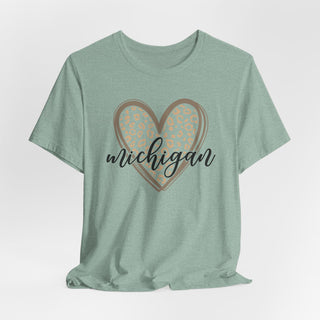 Michigan Heart Unisex Jersey T-Shirt