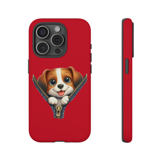 iPhone Tough Cases - Dog Zipper