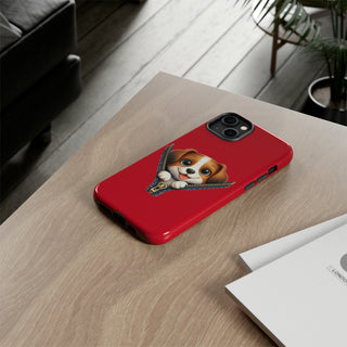 iPhone Tough Cases - Dog Zipper