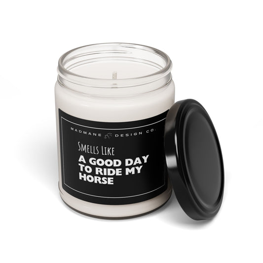 Smells Like A Good Day To Ride My Horse  Soy Candle