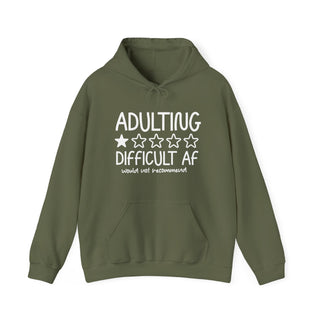 Adulting AF Graphic Hooded Sweatshirt