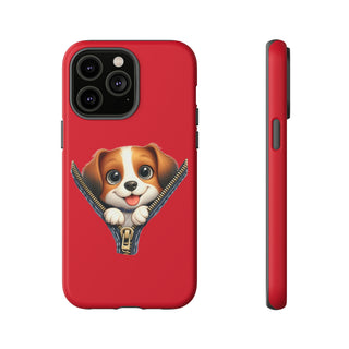 iPhone Tough Cases - Dog Zipper