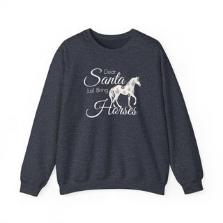Dear Santa Bring Horses Crewneck Sweatshirt