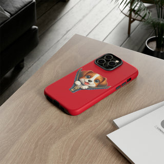 iPhone Tough Cases - Dog Zipper