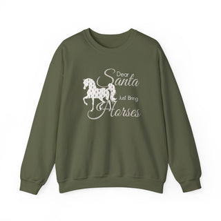 Dear Santa Just Bring Horses Crewneck Sweatshirt