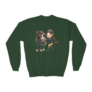 Horse Girl Youth Crewneck Sweatshirt
