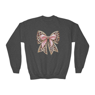 Animal Print Crochet Youth Crewneck Sweatshirt