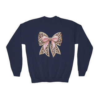 Animal Print Crochet Youth Crewneck Sweatshirt