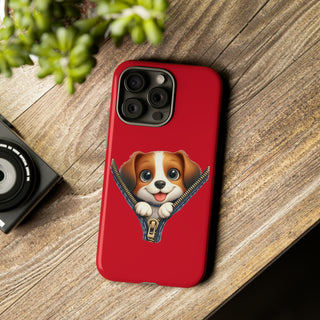 iPhone Tough Cases - Dog Zipper