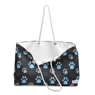 Blue Dog Paw Weekender Bag