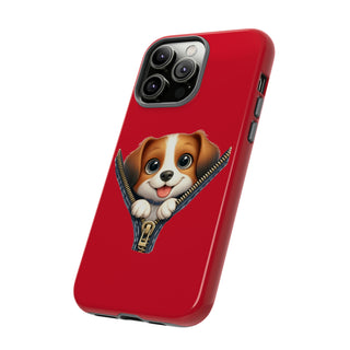 iPhone Tough Cases - Dog Zipper