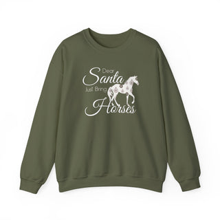 Dear Santa Bring Horses Crewneck Sweatshirt