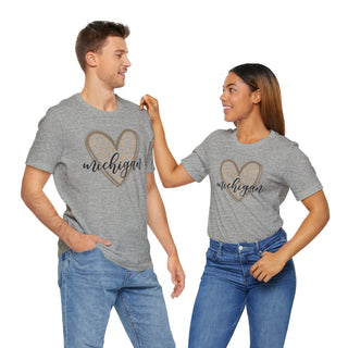 Michigan Heart Unisex Jersey T-Shirt