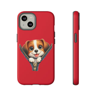iPhone Tough Cases - Dog Zipper
