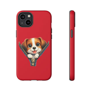 iPhone Tough Cases - Dog Zipper