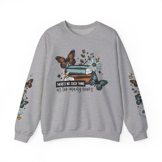 No Such Thing As Too Many Books Sweatshirt - Sleeves