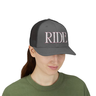 RIDE Pink Snapback Trucker Cap