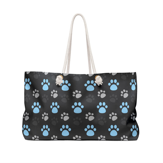 Blue Dog Paw Weekender Bag