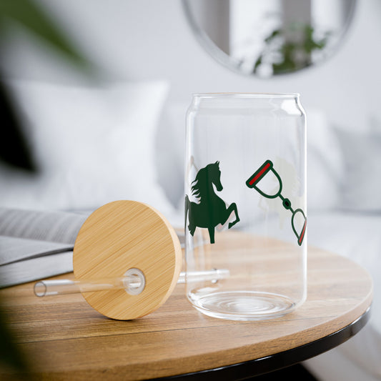 Horse Bit Sipper Glass, 16oz