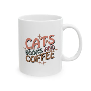 Cats, Books & Coffee Ceramic Mug