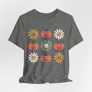Pumpkin Daisy Fall Jersey T Shirt
