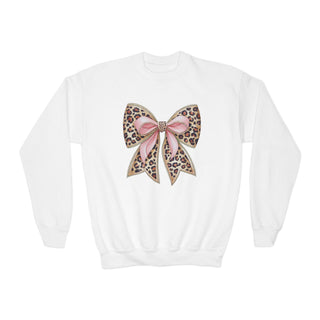Animal Print Crochet Youth Crewneck Sweatshirt