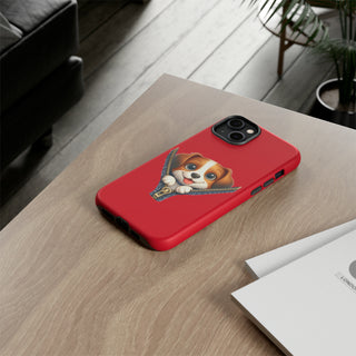 iPhone Tough Cases - Dog Zipper