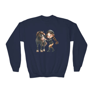 Horse Girl Youth Crewneck Sweatshirt