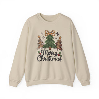 Merry Christmas Faux Yarn Graphic Sweatshirt