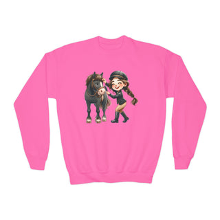Horse Girl Youth Crewneck Sweatshirt