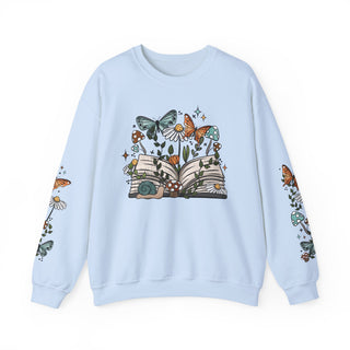 Books & Butterflies Crewneck Sweatshirt - Sleeves