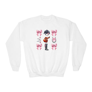 Horse Girl Crochet Youth Crewneck Sweatshirt