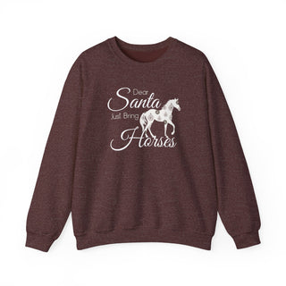 Dear Santa Bring Horses Crewneck Sweatshirt