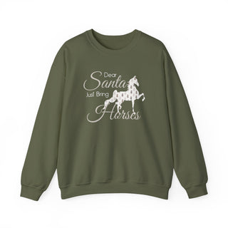 Dear Santa Bring Horses Crewneck Sweatshirt