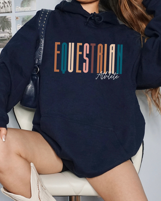 Equestrian Athlete Graphic Hooded Sweatshirt