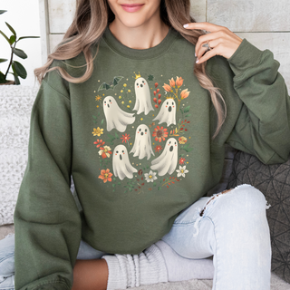 Ghost Flowers Graphic Sweatshirt,