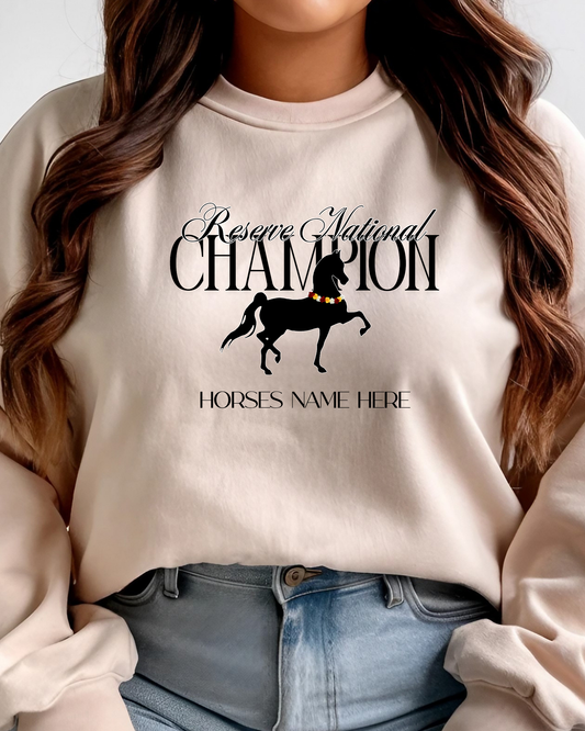 Personalized Reserve Natl. Champion - Arabian (Trot)